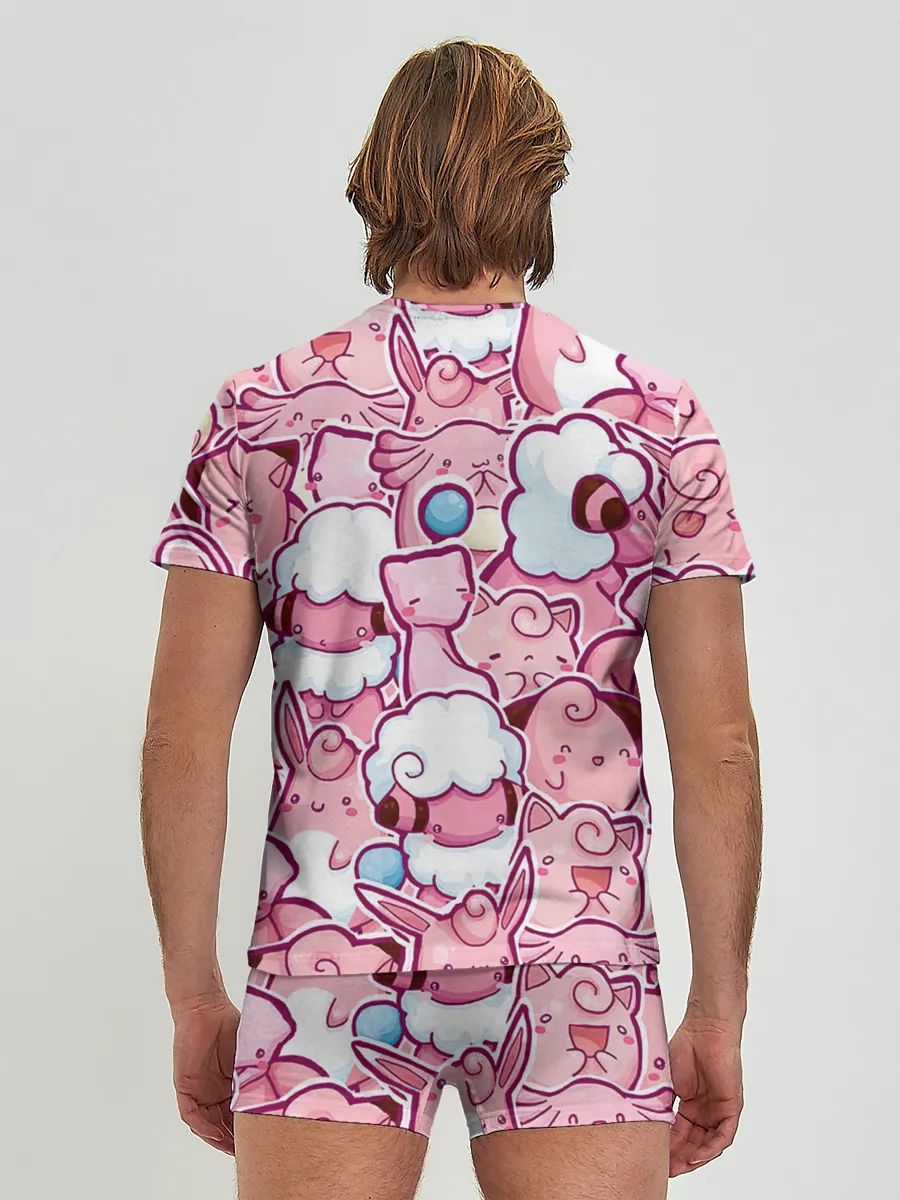 Мужские трусы с футболкой / Розовое собрание