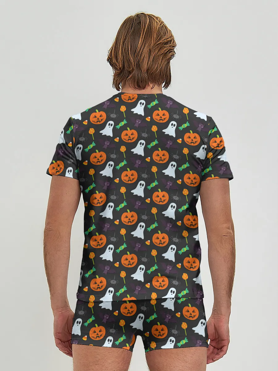 Мужские трусы с футболкой / Праздничный хэллоуин