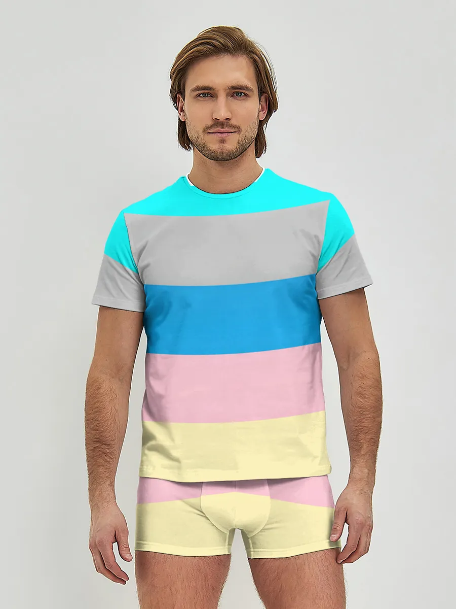 Мужские трусы с футболкой / Флаг аниме