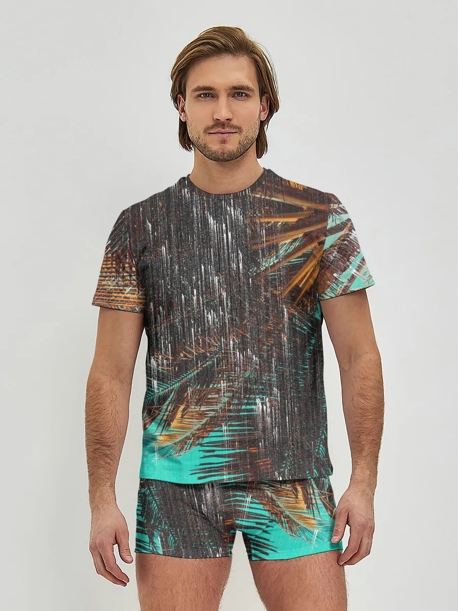 Мужские трусы с футболкой / Palm glitch art