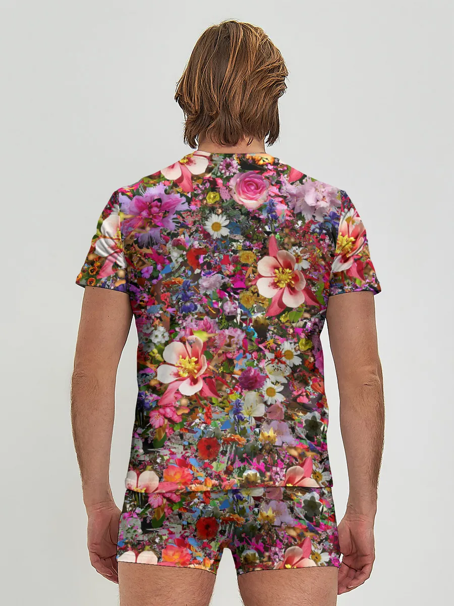 Мужские трусы с футболкой / Разные цветы