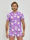 Мужские трусы с футболкой / Unicorn pattern