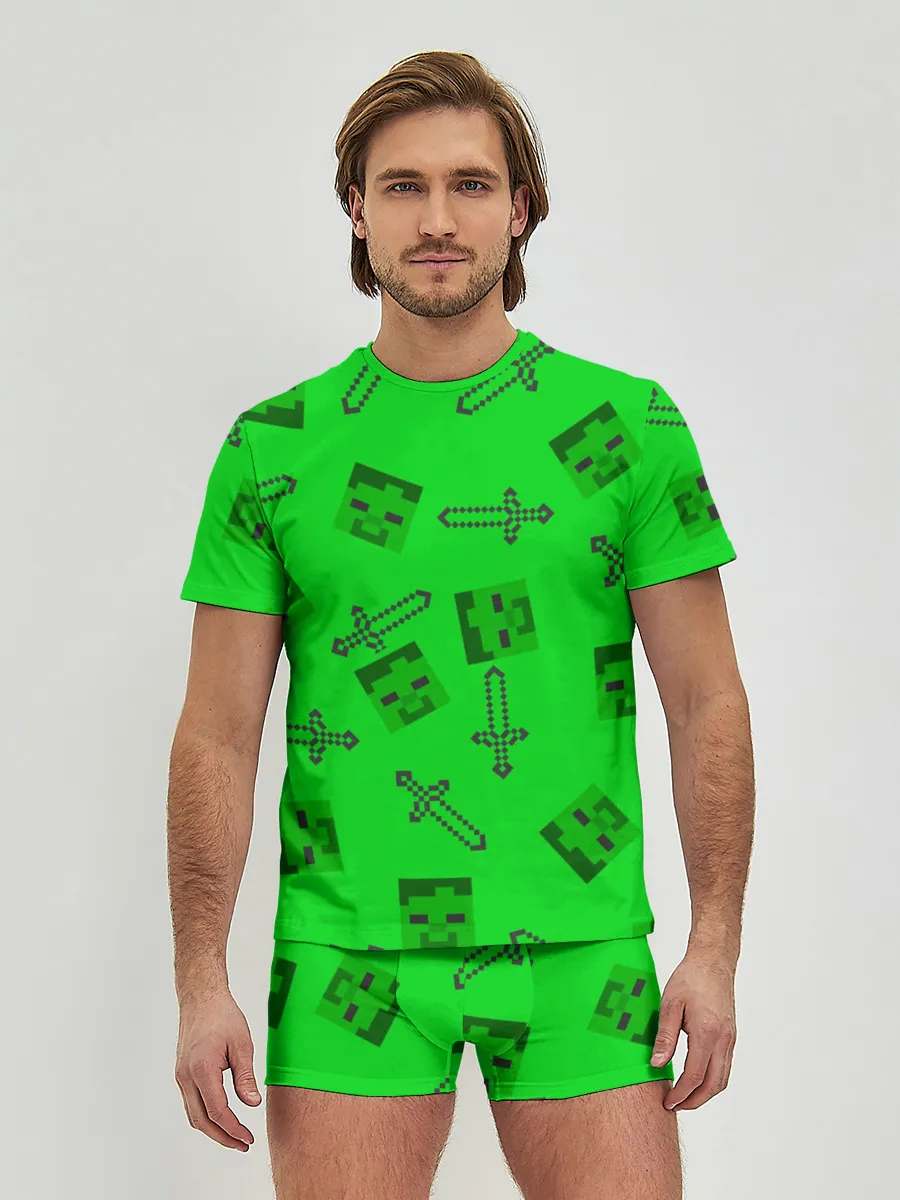 Мужские трусы с футболкой / Minecraft