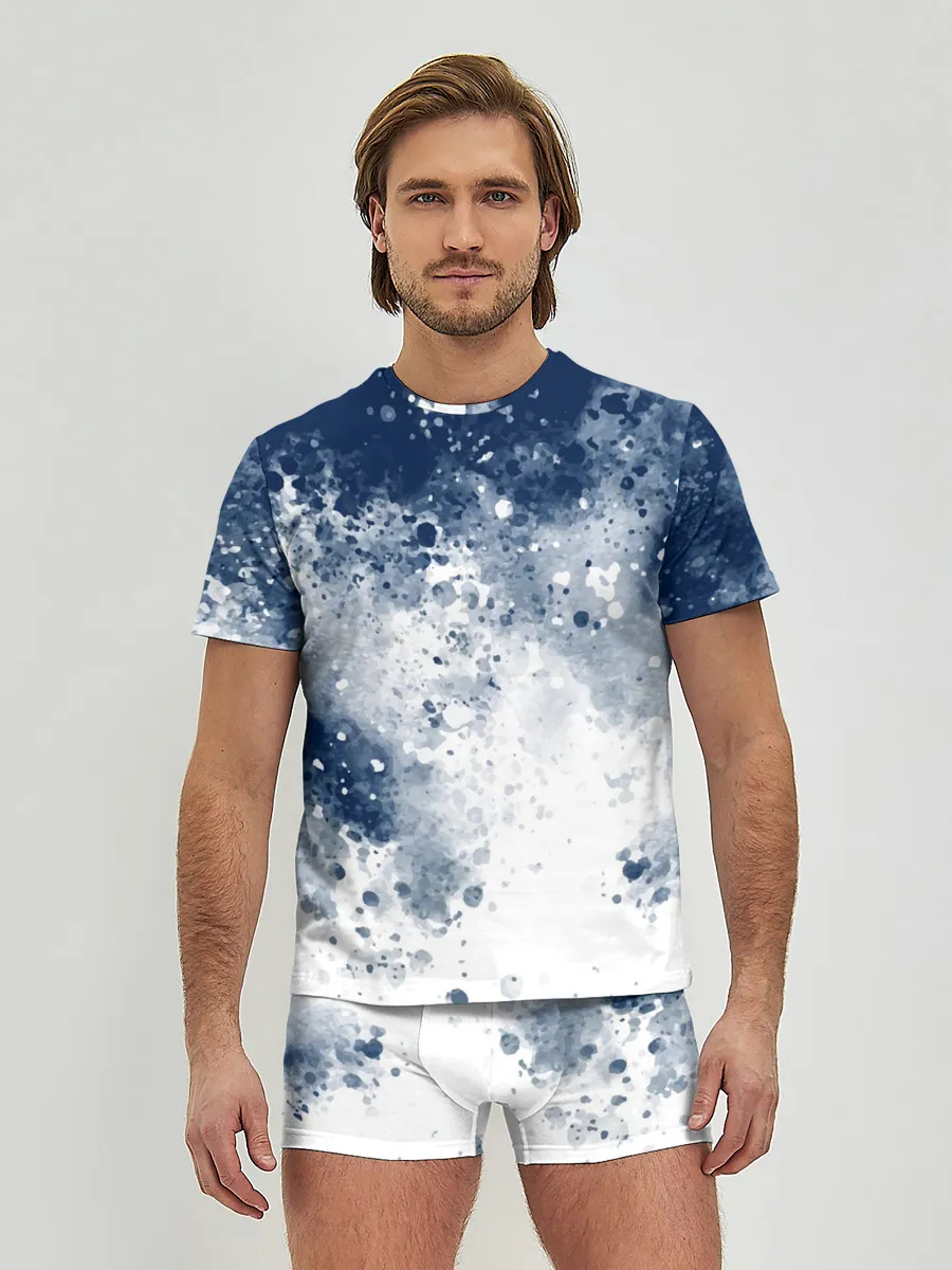 Мужские трусы с футболкой / Чернильные капли