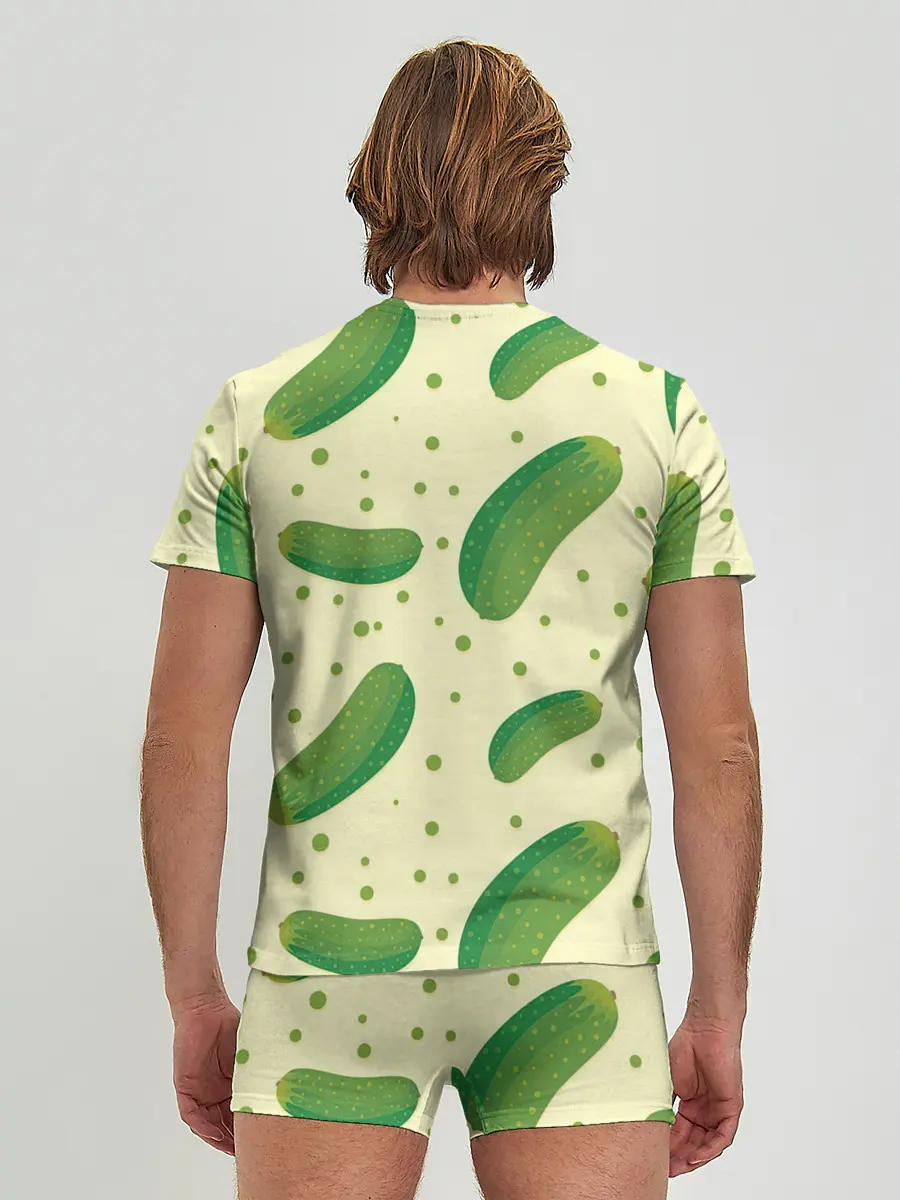 Мужские трусы с футболкой / Огурчики