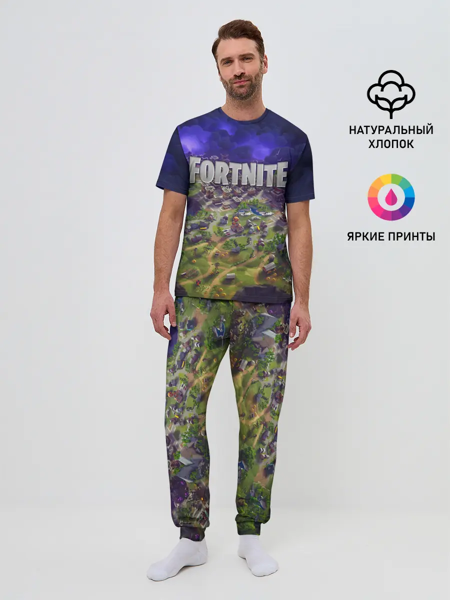 Мужская пижама с брюками / Fortnite