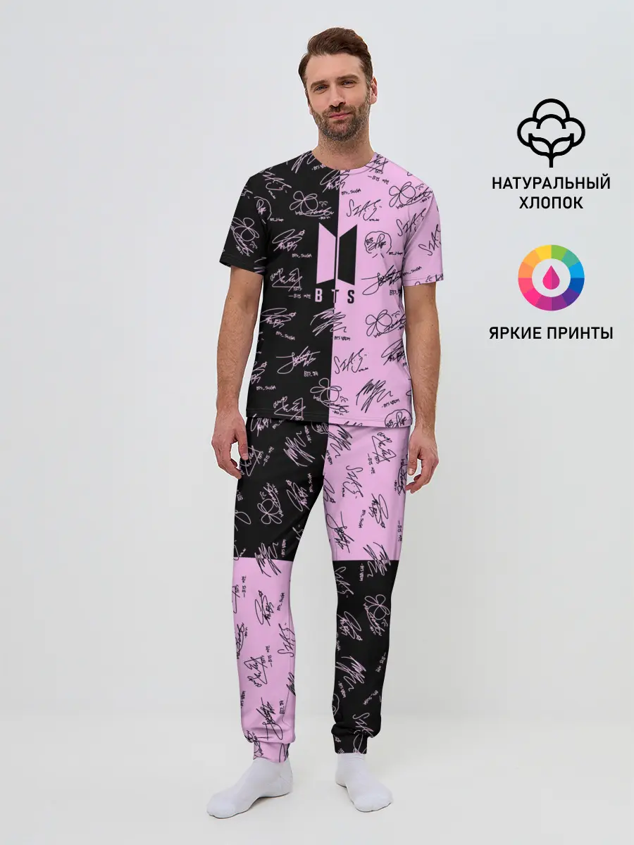 Мужская пижама с брюками / BTS АВТОГРАФЫ | БТС