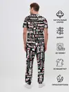 Мужская пижама с брюками / ЛОГО АНИМЕ ГЛИТЧ