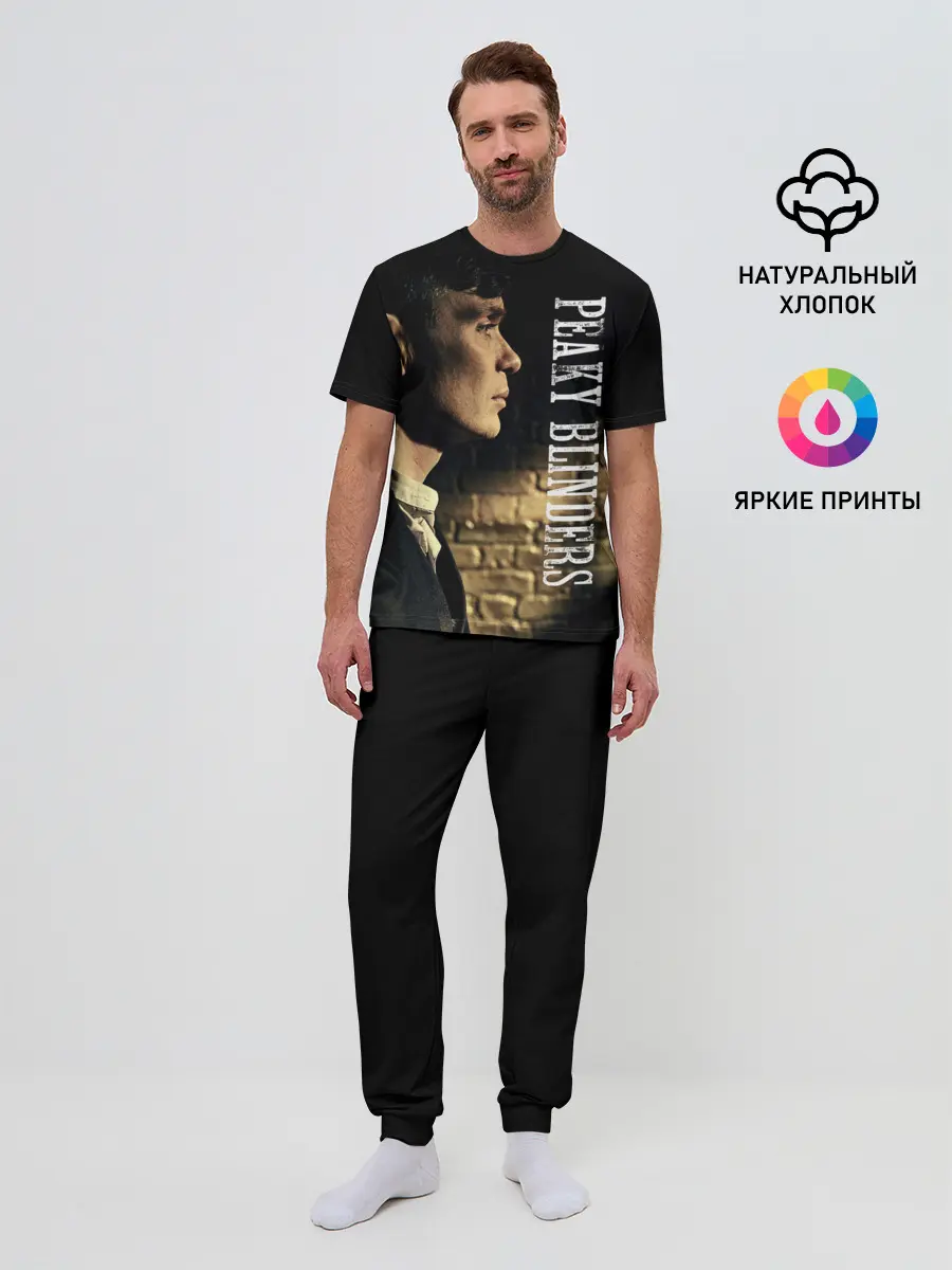 Мужская пижама с брюками / Острые козырьки