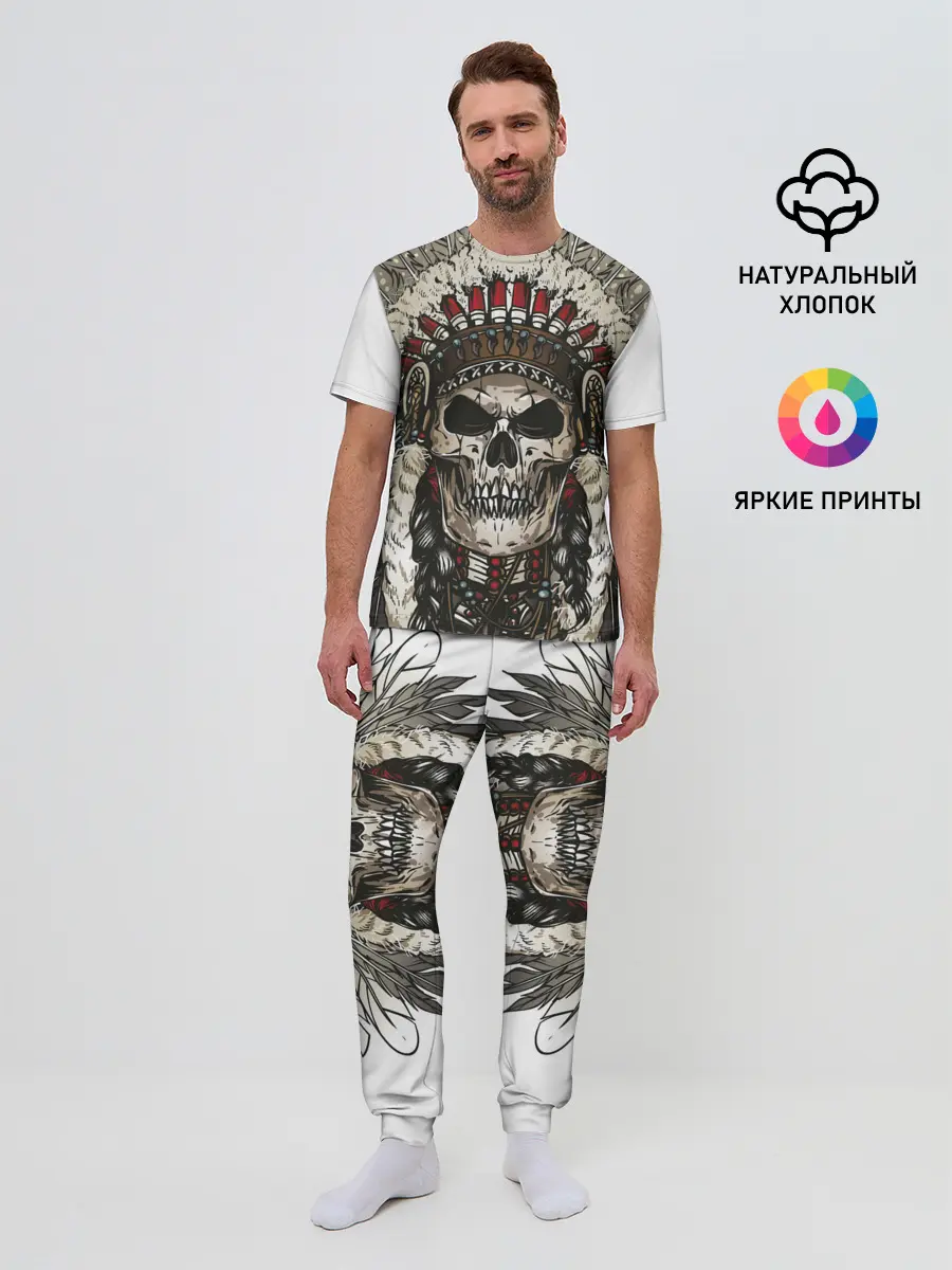 Мужская пижама с брюками / Leader of indian skeletons