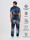 Мужская пижама с брюками / Кот космонавт