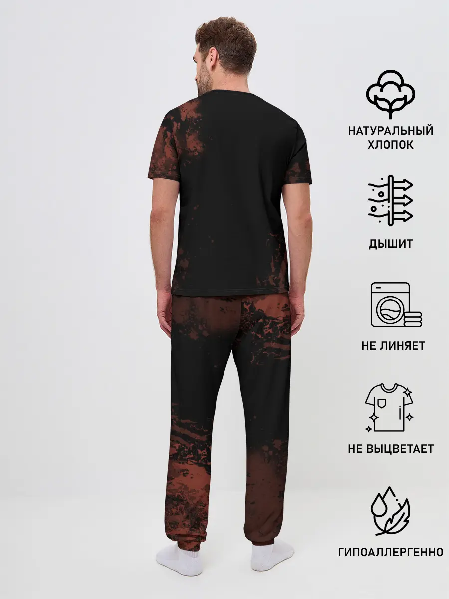 Мужская пижама с брюками / Острые козырьки