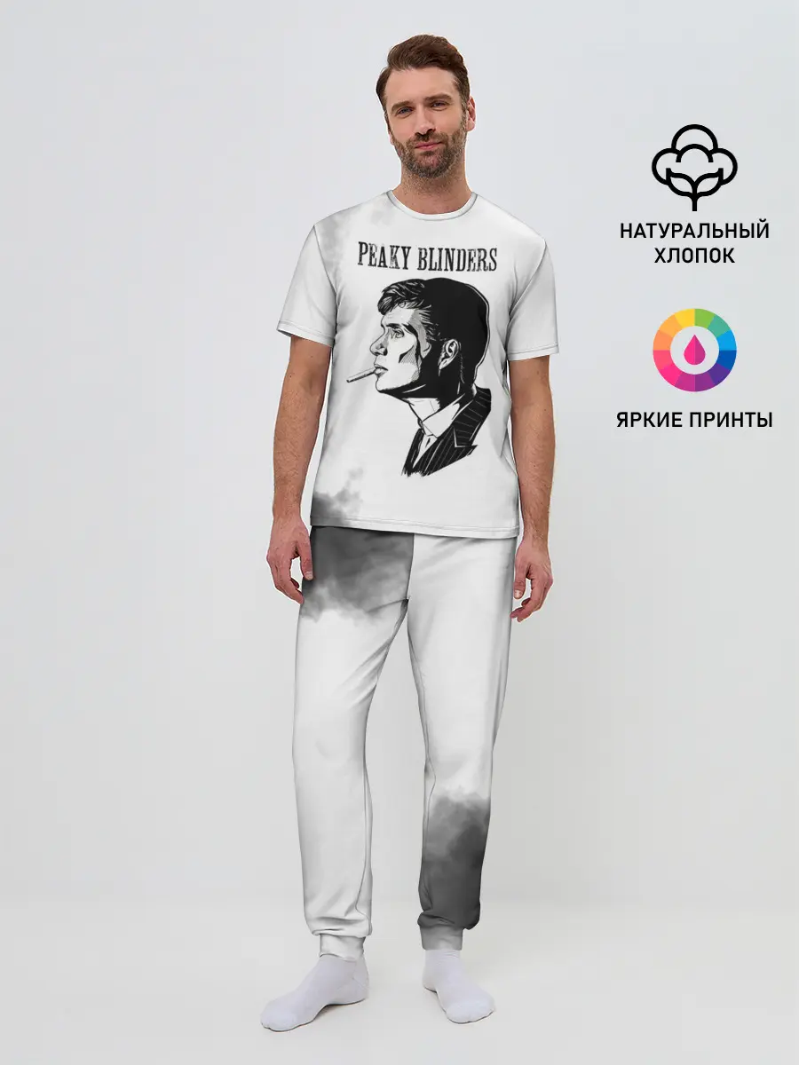 Мужская пижама с брюками / Острые козырьки
