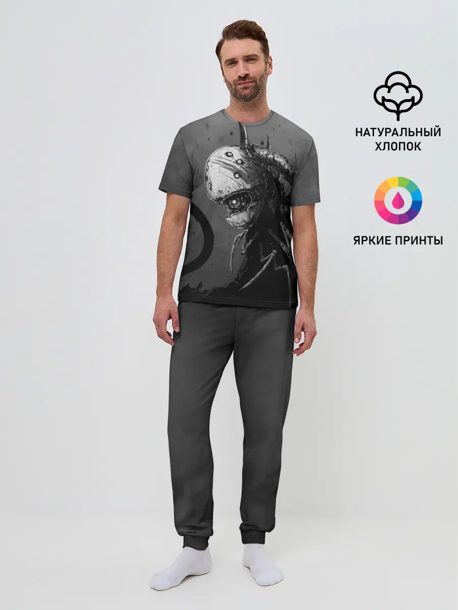 Мужская пижама с брюками / Чернозём - Хронос