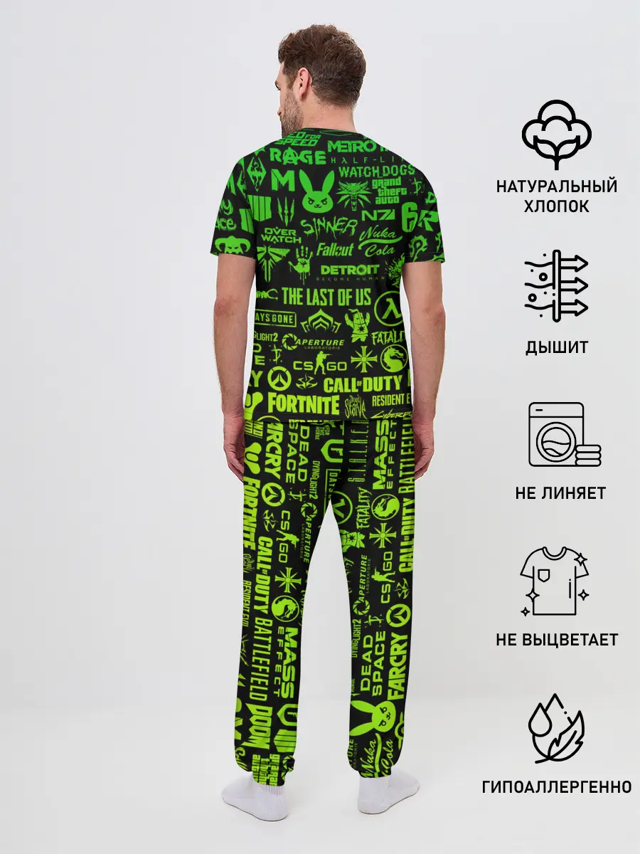 Мужская пижама с брюками / ЛОГОТИПЫ ИГР