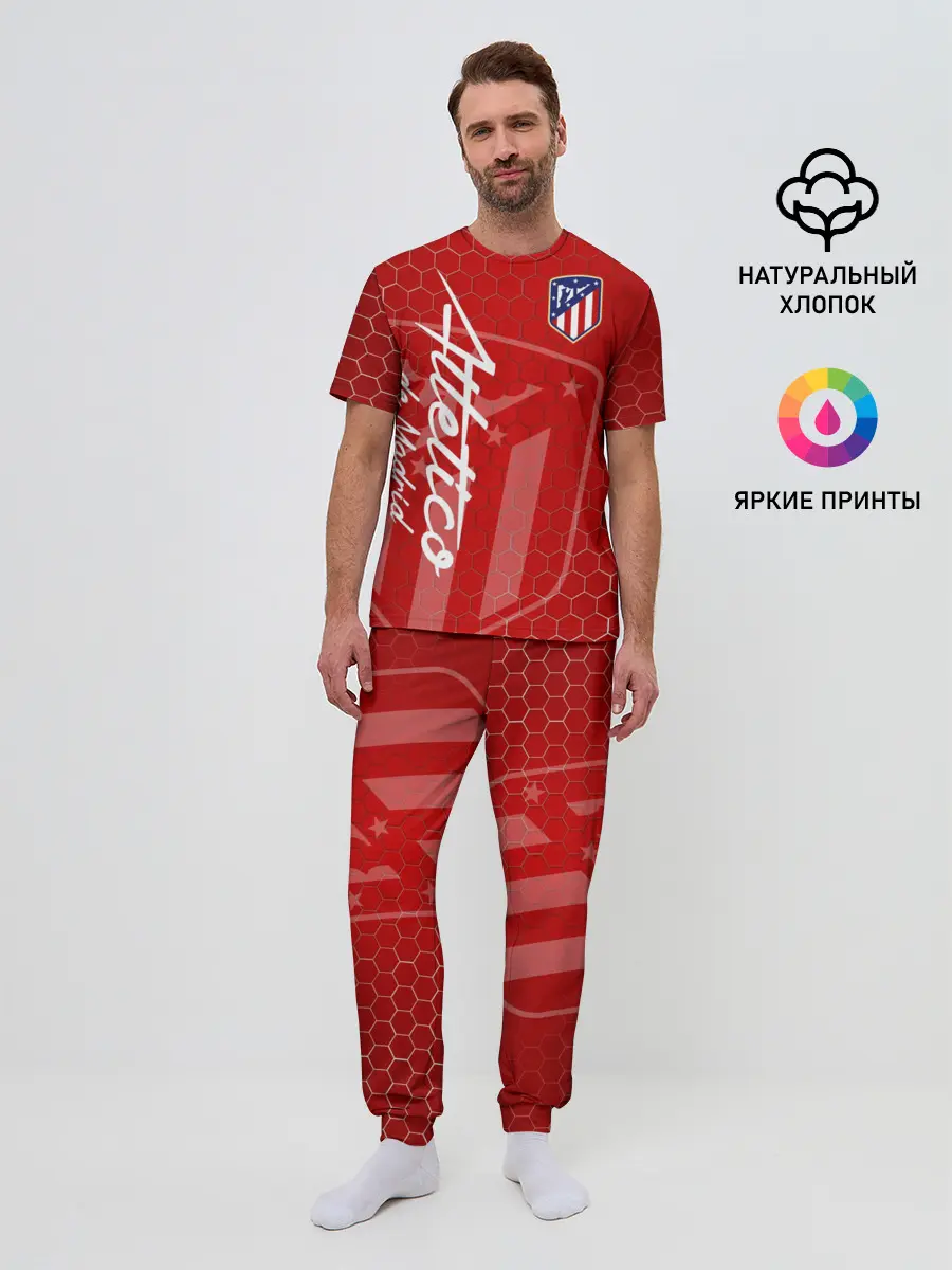 Мужская пижама с брюками / Атлетико Мадрид