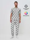 Мужская пижама с брюками / KILLER QUEEN белый паттерн