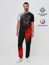 Мужская пижама с брюками / Оверлорд лого краснобелый