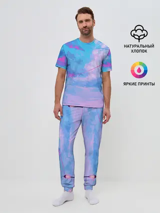 Мужская пижама с брюками / РОЗОВЫЕ ОБЛАКА