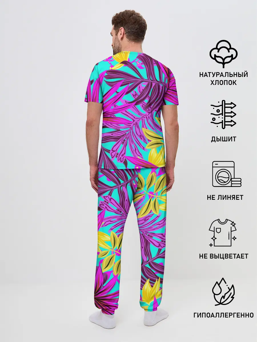 Мужская пижама с брюками / ТРОПИЧЕСКИЙ