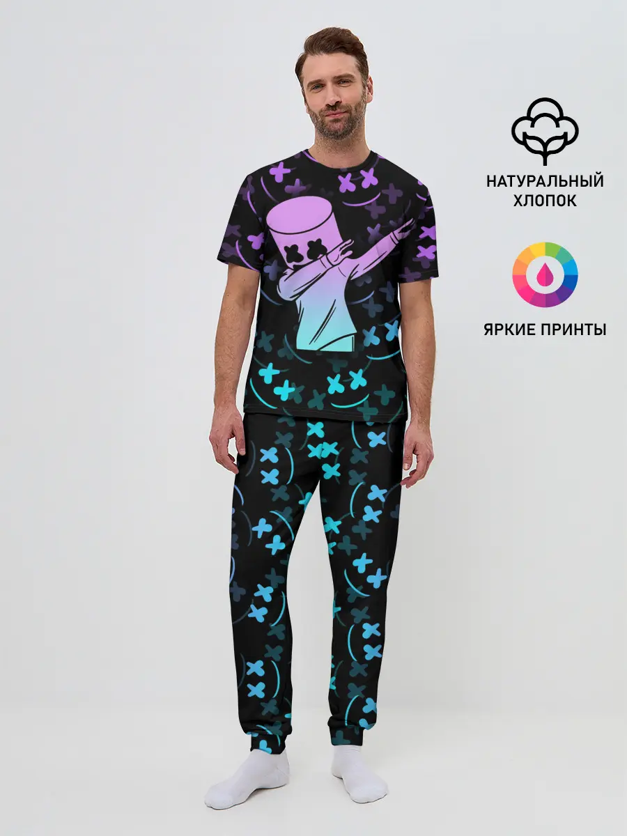 Мужская пижама с брюками / FORTNITE x MARSHMELLO