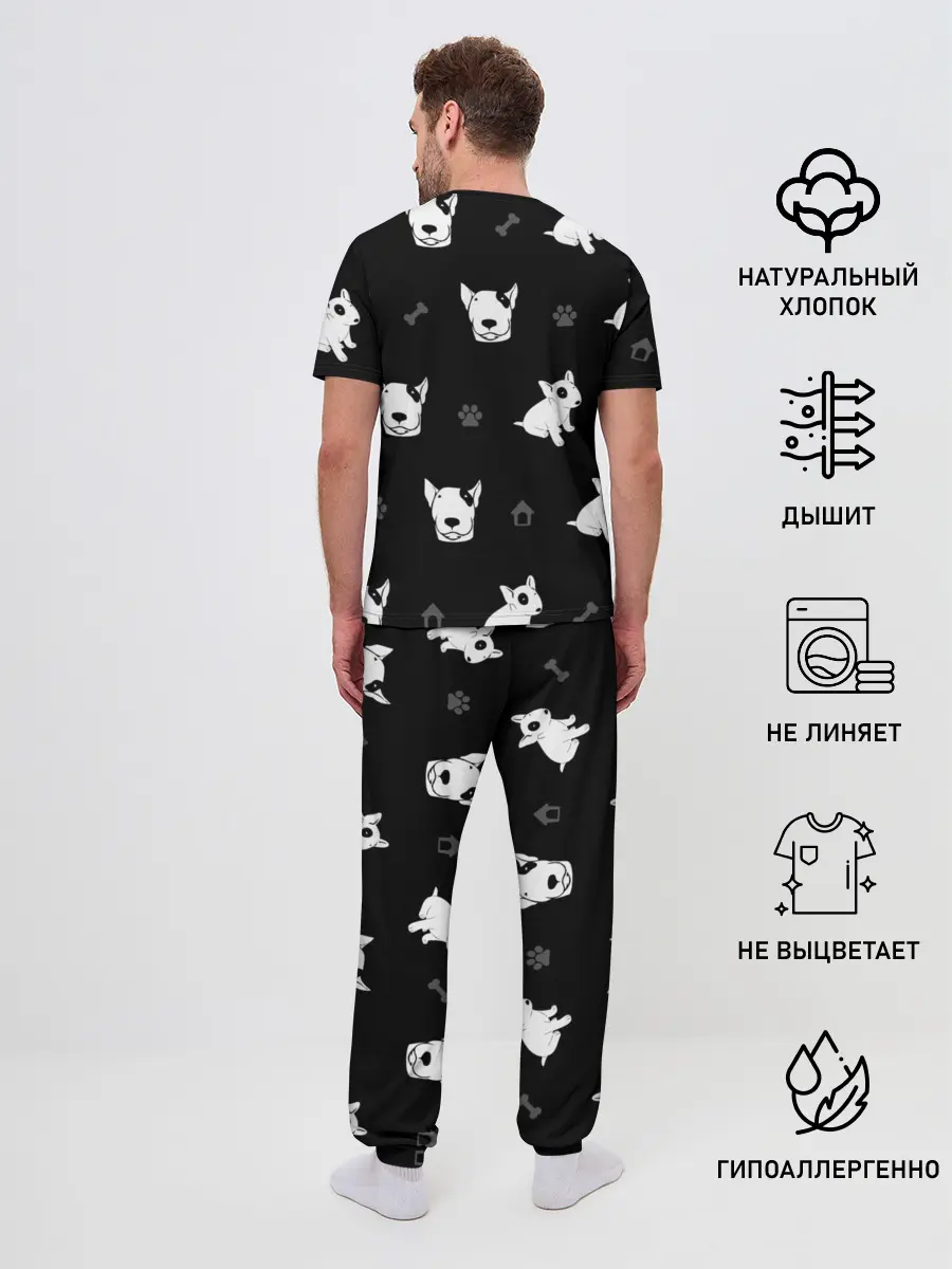 Мужская пижама с брюками / Английский бультерьер