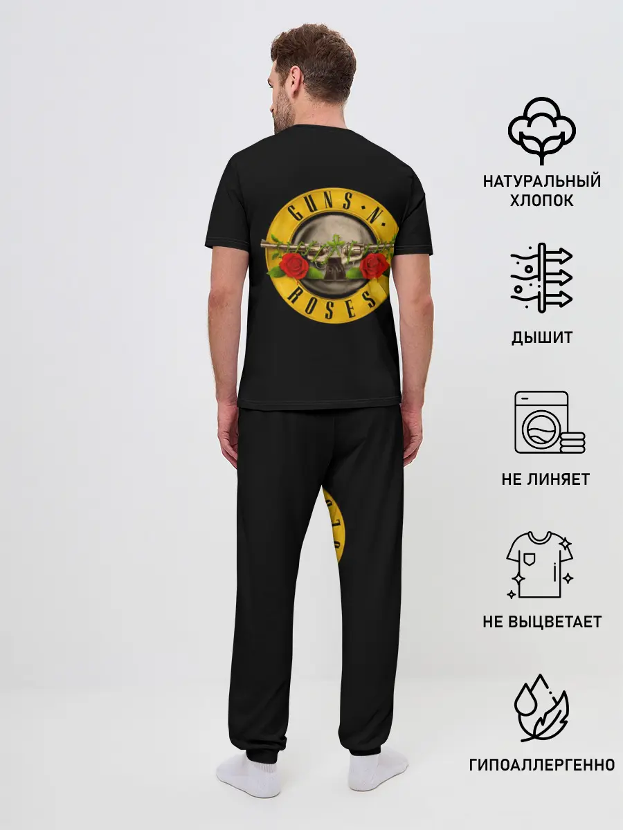 Мужская пижама с брюками / Guns n roses + Спина