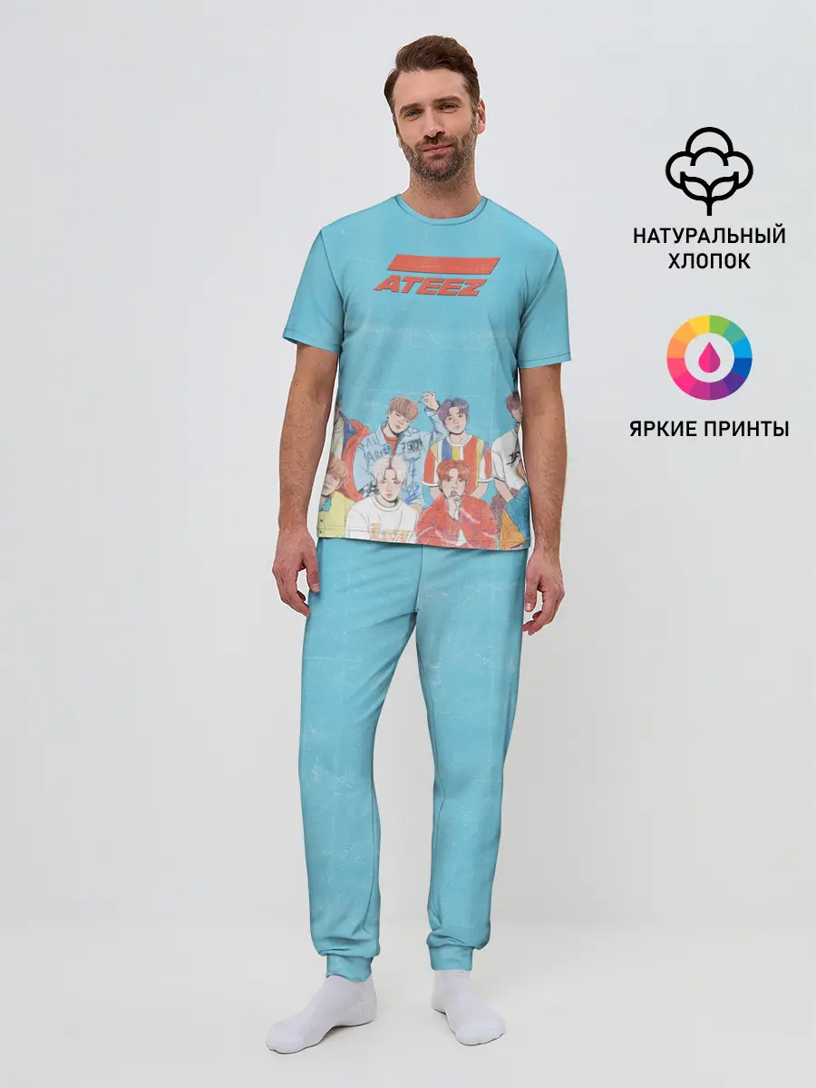 Мужская пижама с брюками / Ateez K-pop