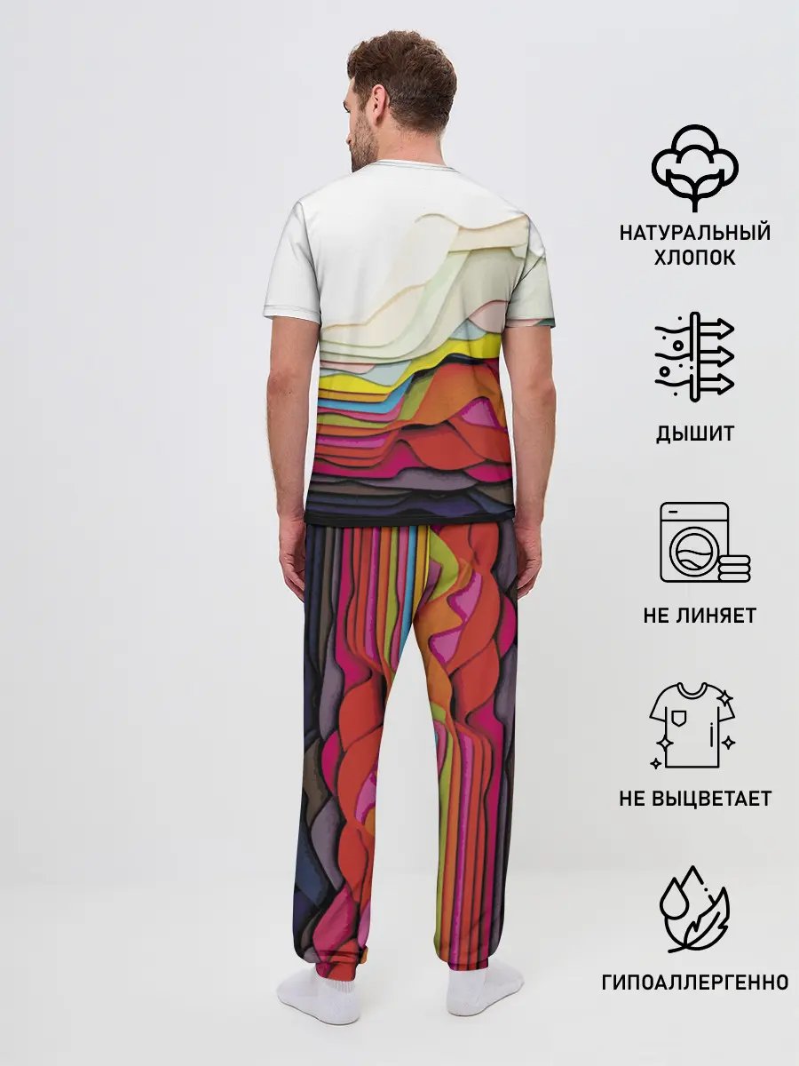 Мужская пижама с брюками / Color