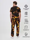 Мужская пижама с брюками / Kimetsu no Yaiba желтое пламя