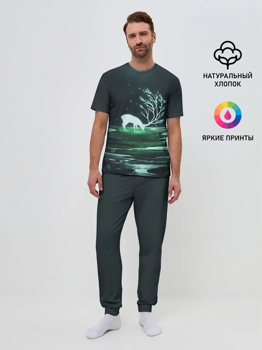 Мужская пижама с брюками / ОЛЕНЬ