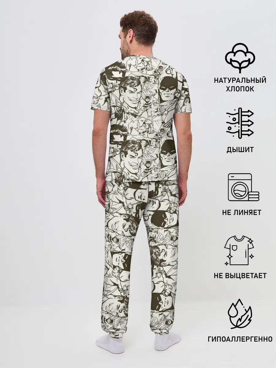Мужская пижама с брюками / Super Powers