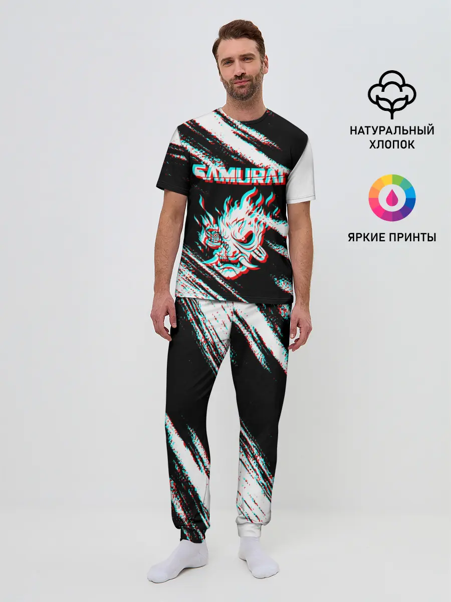Мужская пижама с брюками / Samurai | Glitch.