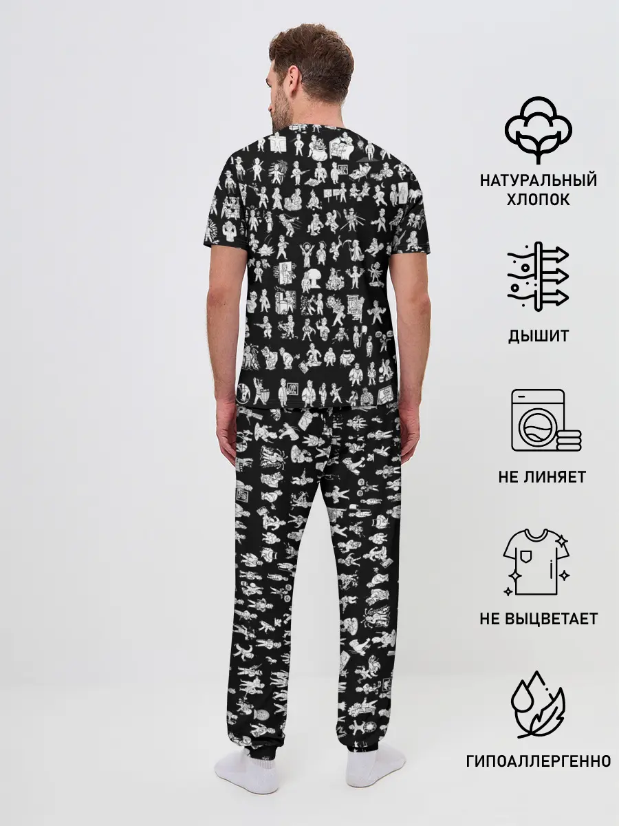 Мужская пижама с брюками / FALLOUT BLACK