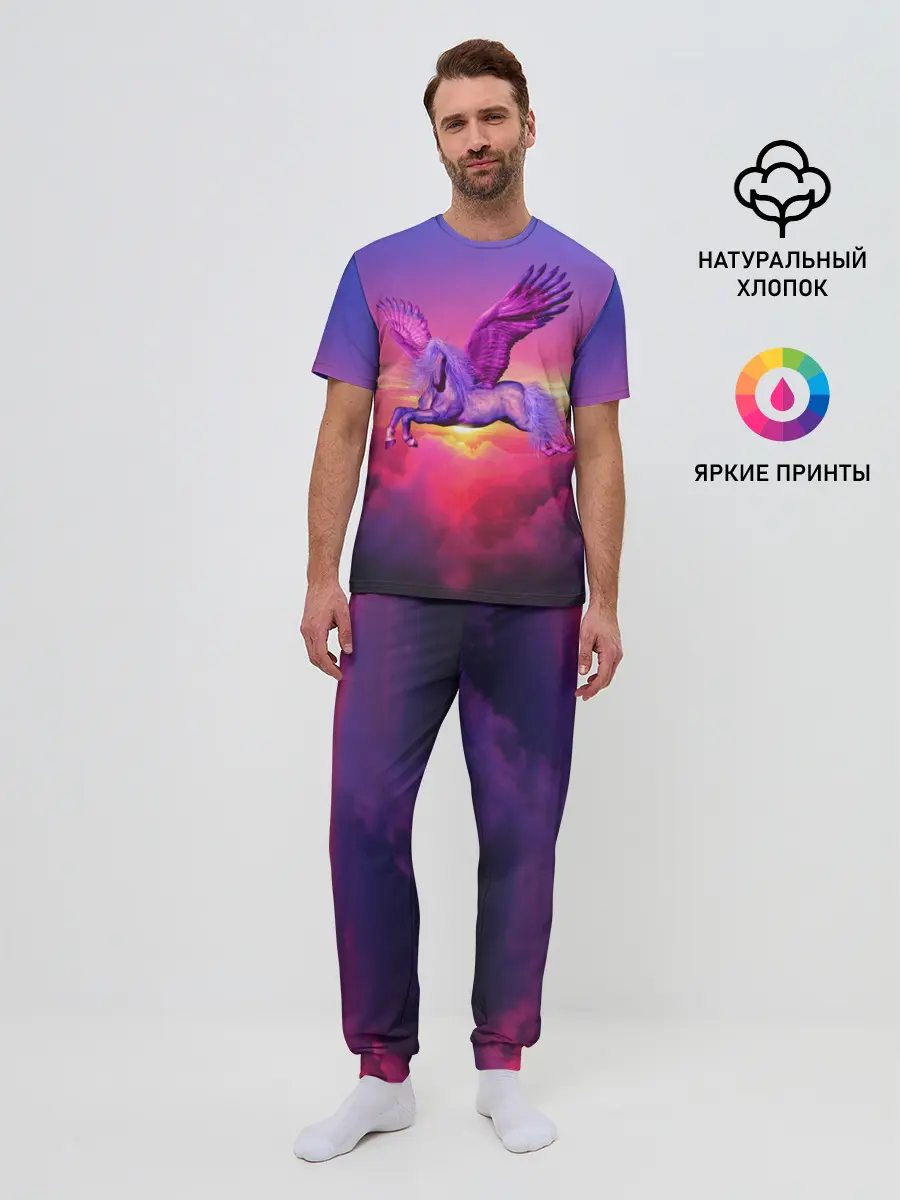 Мужская пижама с брюками / Dusk Sky Horse