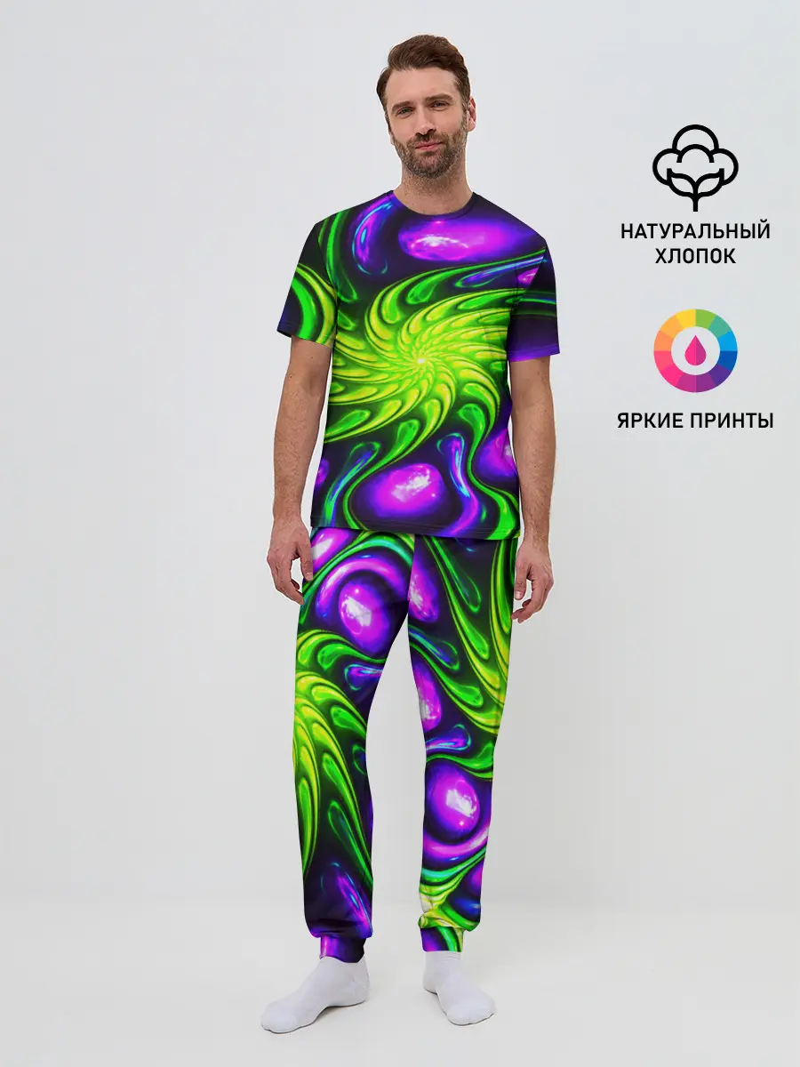 Мужская пижама с брюками / NEON&ACID