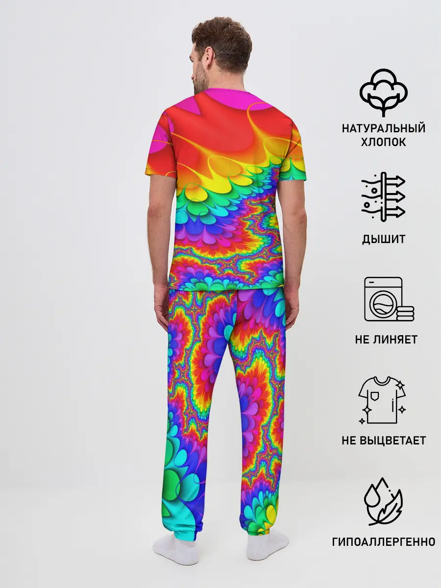 Мужская пижама с брюками / TIE-DYE