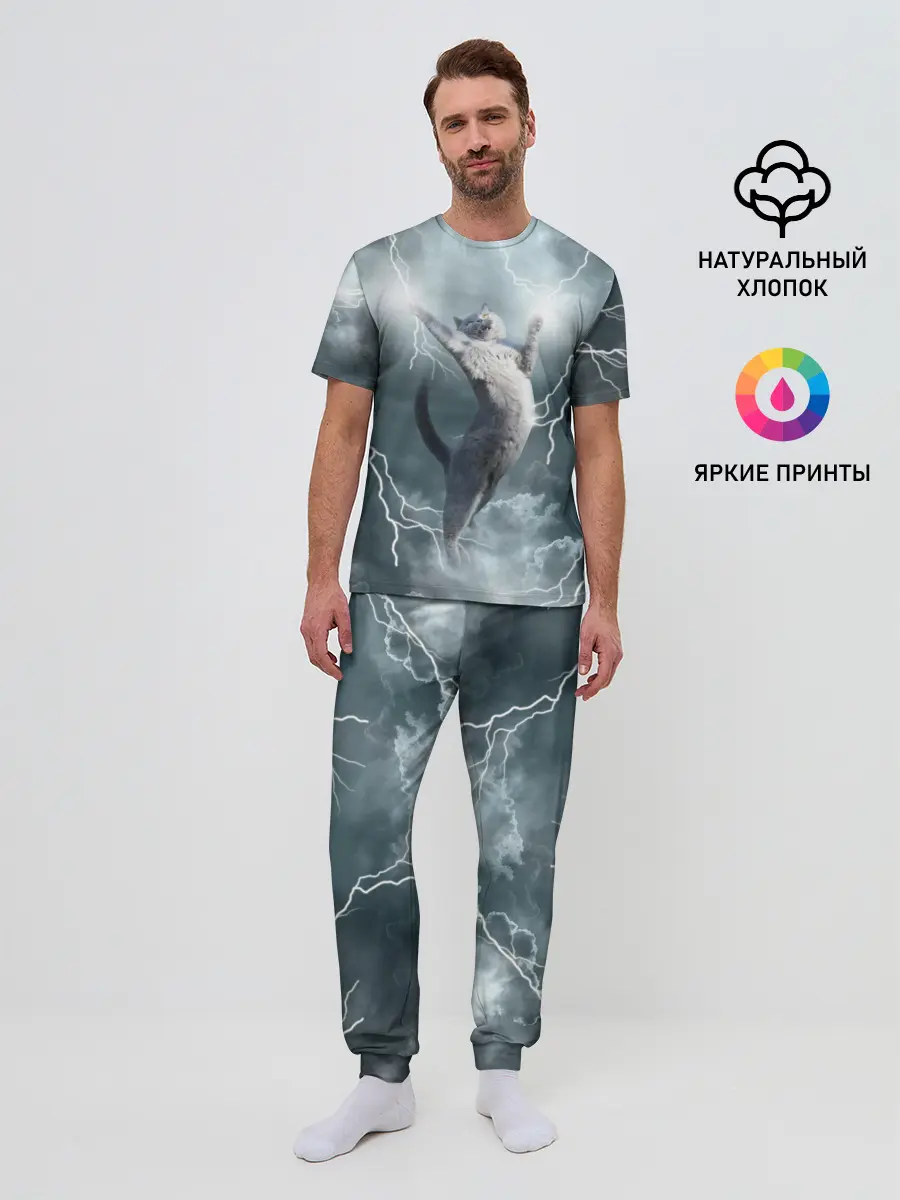 Мужская пижама с брюками / Грозовой кошак.