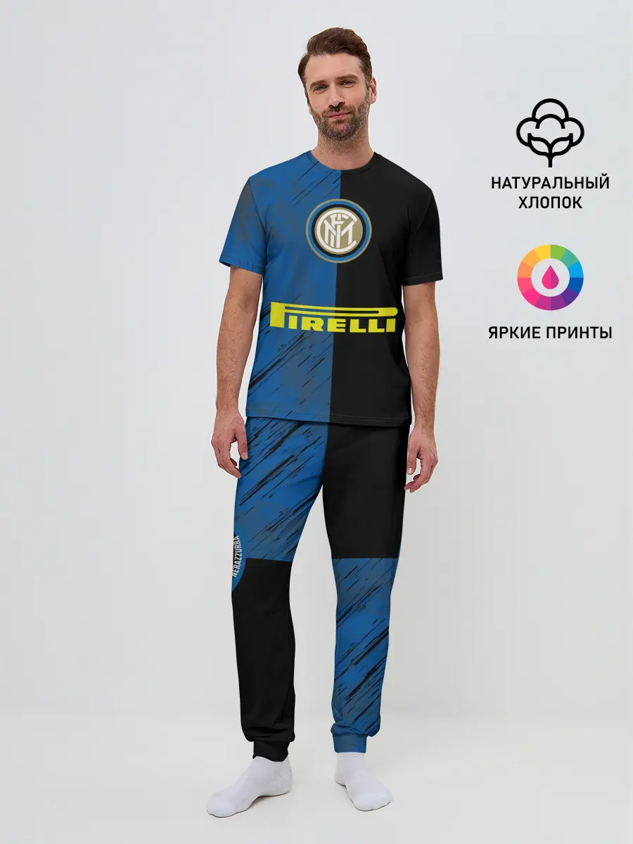 Мужская пижама с брюками / Интер