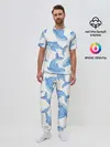 Мужская пижама с брюками / Косяк китов