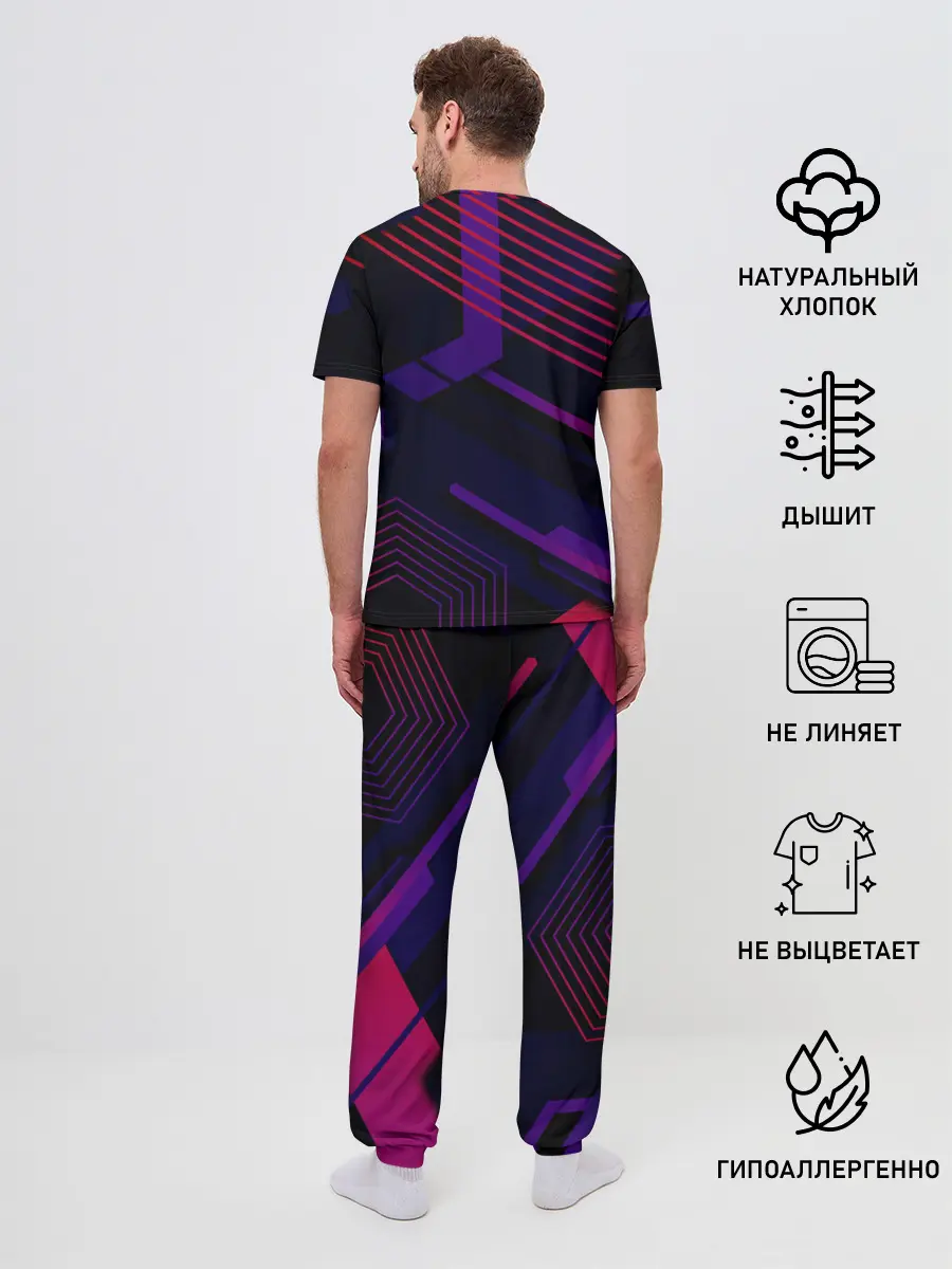 Мужская пижама с брюками / Modern Geometry