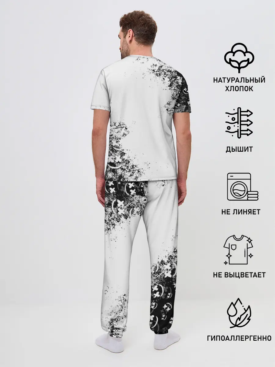 Мужская пижама с брюками / Fortnite & Marshmello