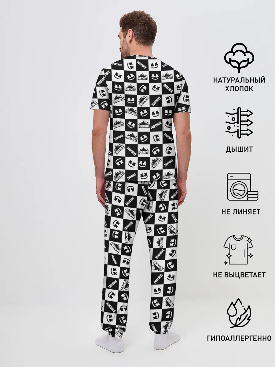 Мужская пижама с брюками / Fortnite&Marshmello