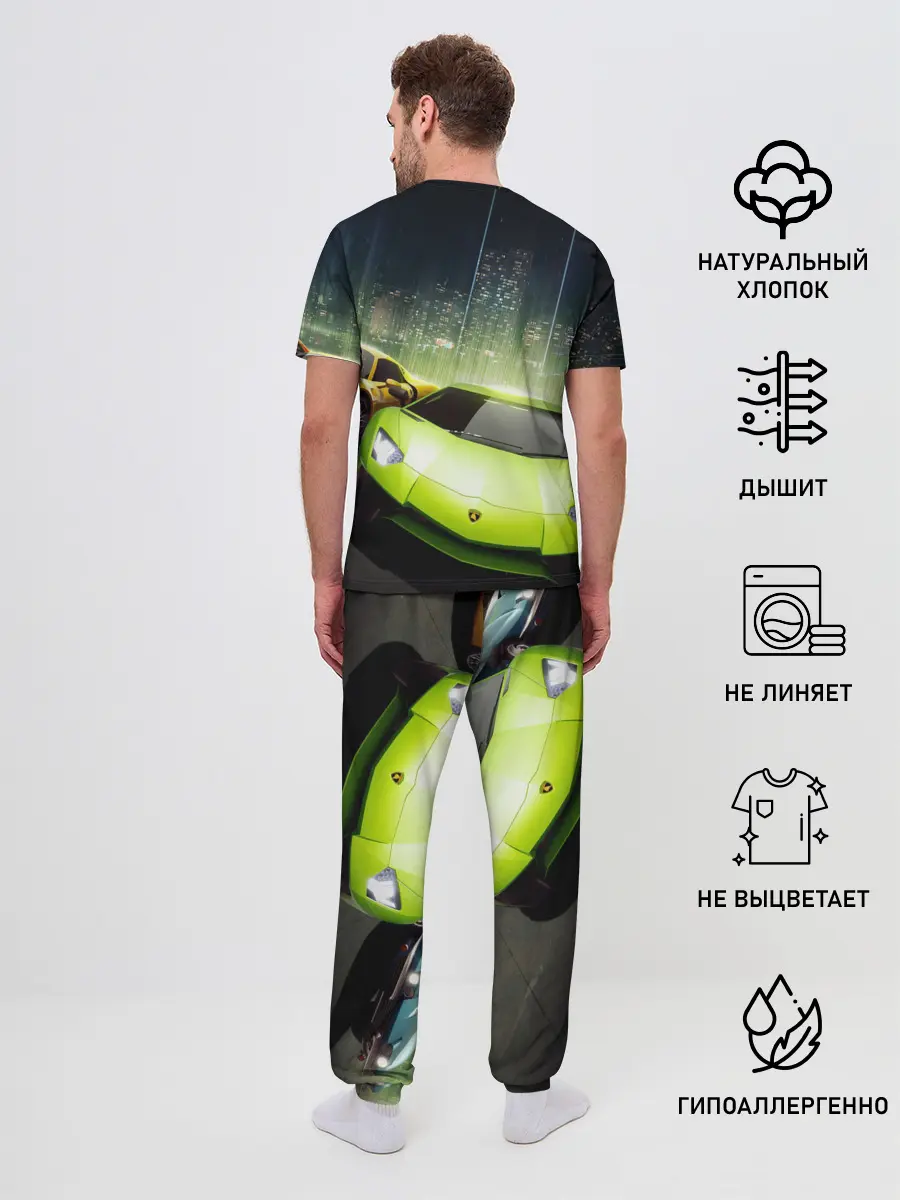 Мужская пижама с брюками / Need for Speed