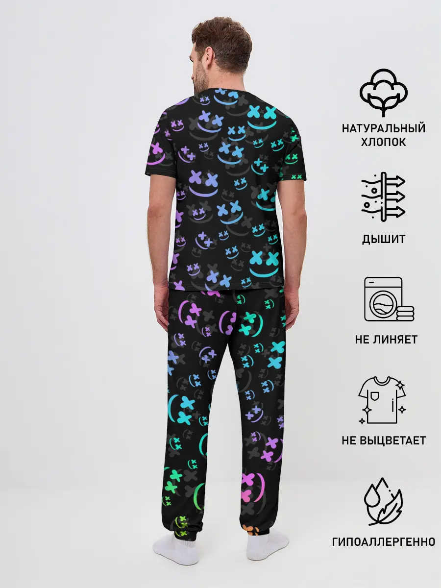 Мужская пижама с брюками / Fortnite & Marshmello