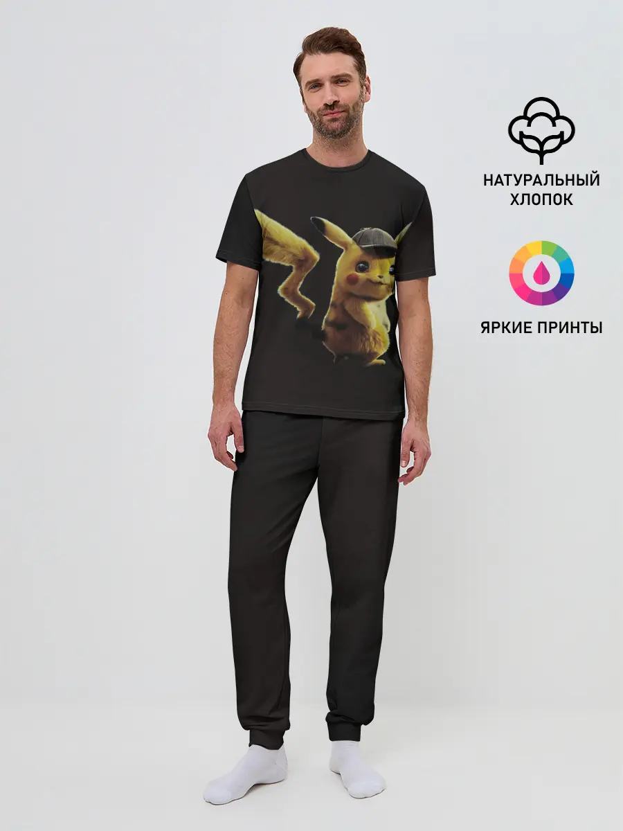 Мужская пижама с брюками / Детектив Пикачу