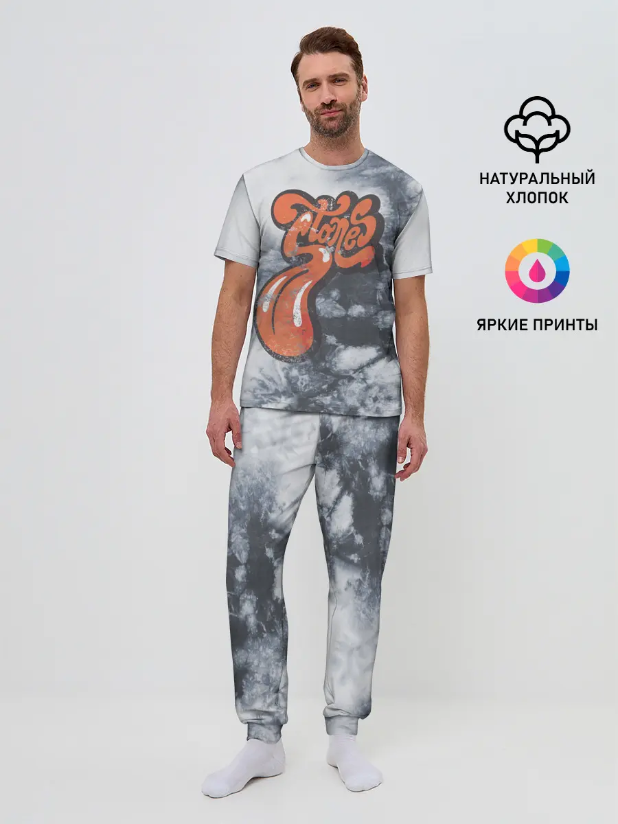 Мужская пижама с брюками / rolling stones