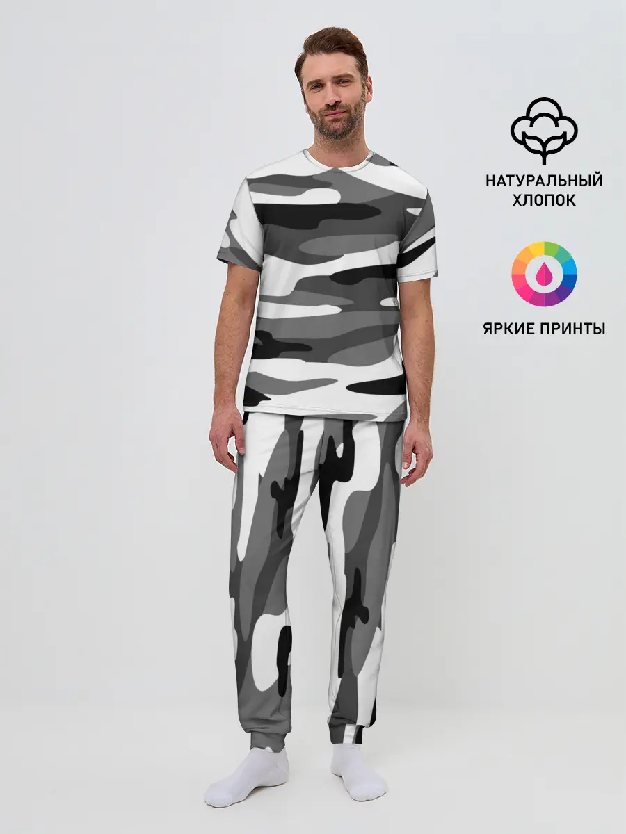 Мужская пижама с брюками / Камуфляж Sabaton без лого