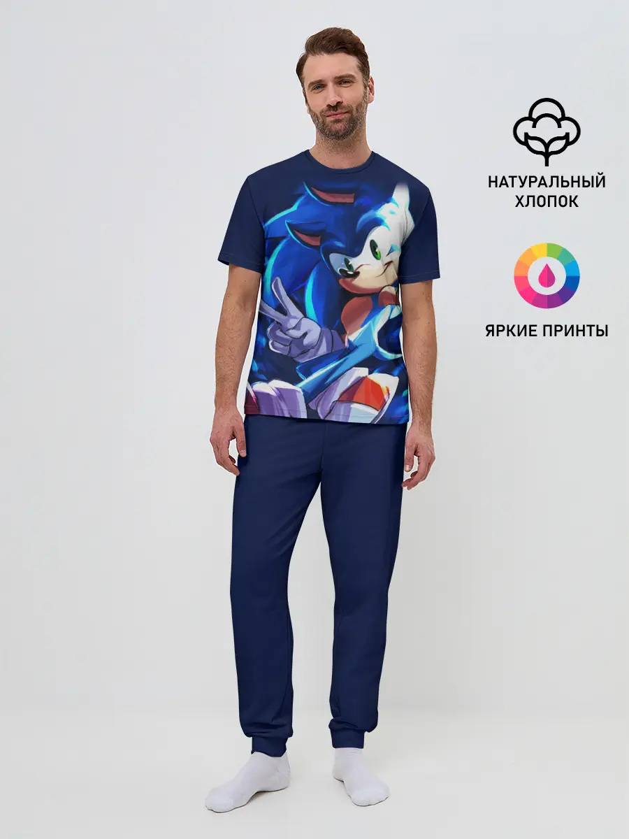 Мужская пижама с брюками / Sonic