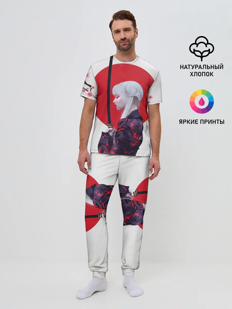 Мужская пижама с брюками / Самурай